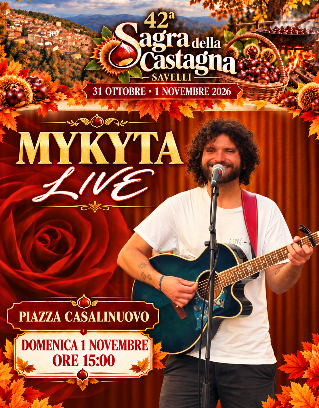 Mykyta Live, domenica 1 novembre 2026 alle ore 10:30 in Via Roma